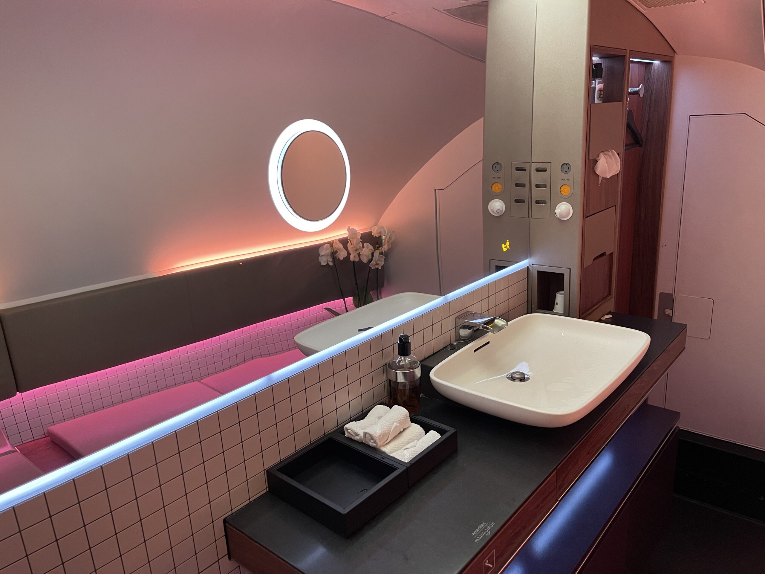 a sink and mirror in a bathroom