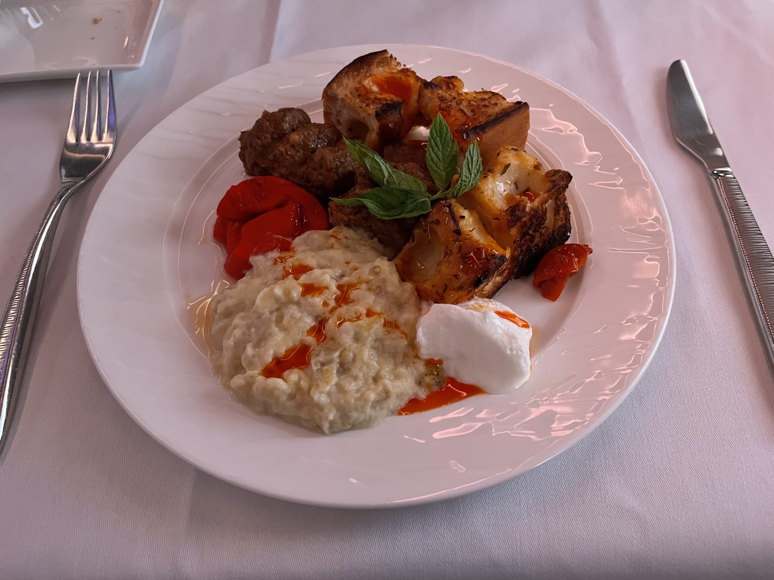 a plate of food on a table