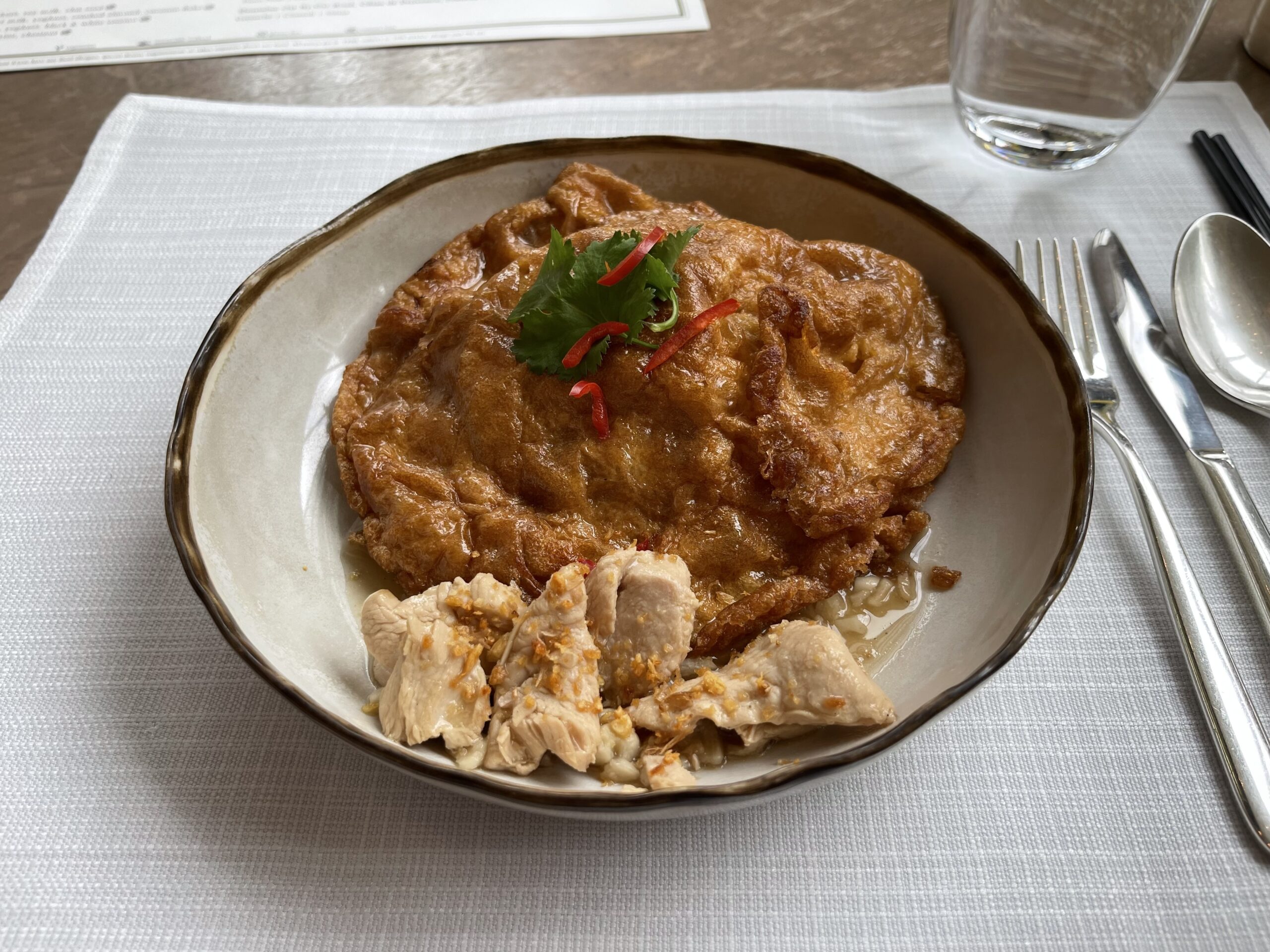 a plate of food on a table