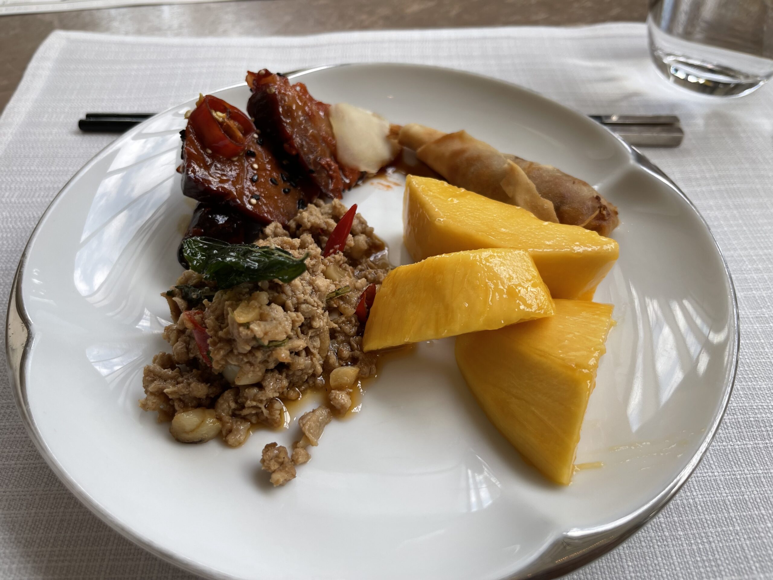 a plate of food on a table