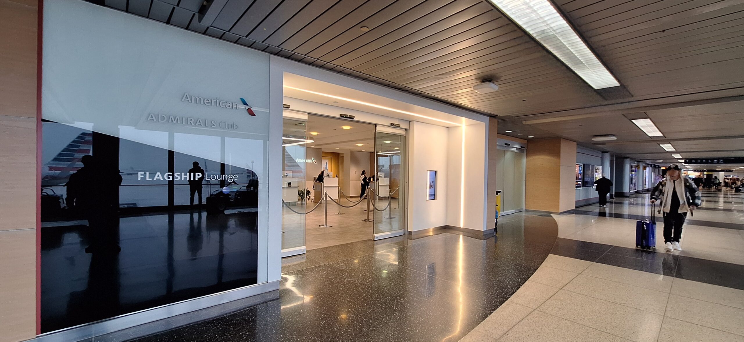 a glass doors in a building