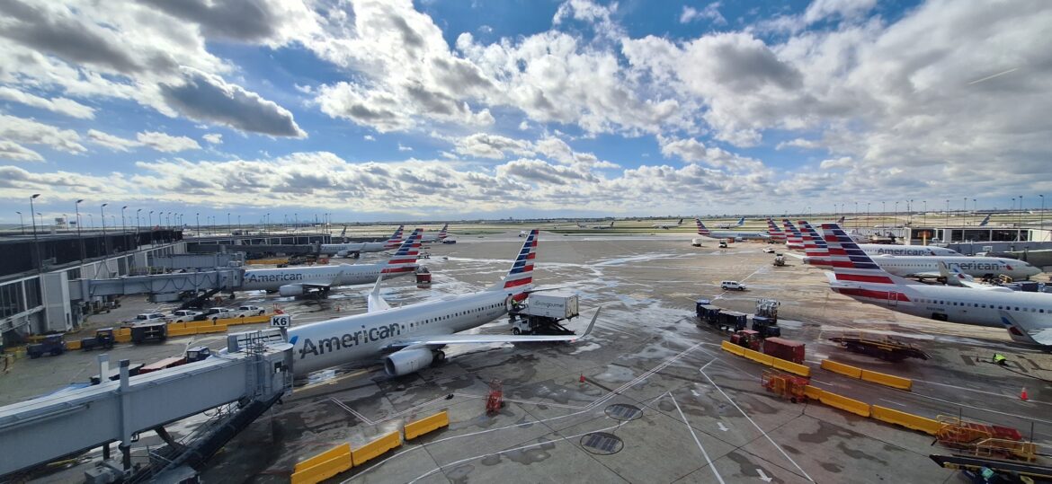 airplanes parked at an airport