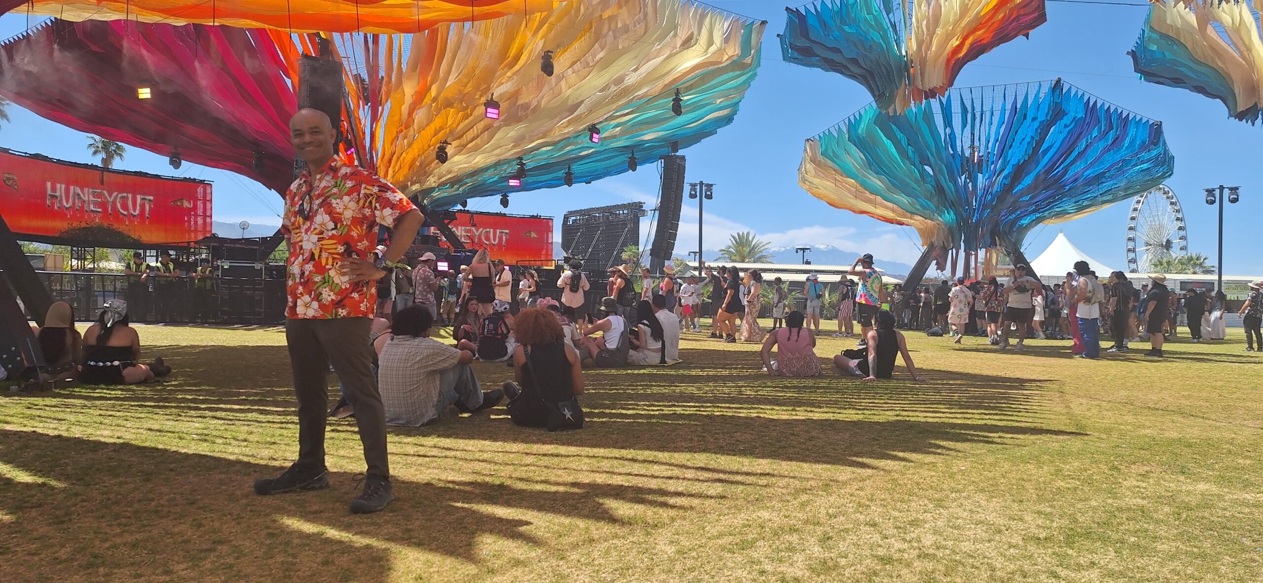 a group of people sitting on the ground