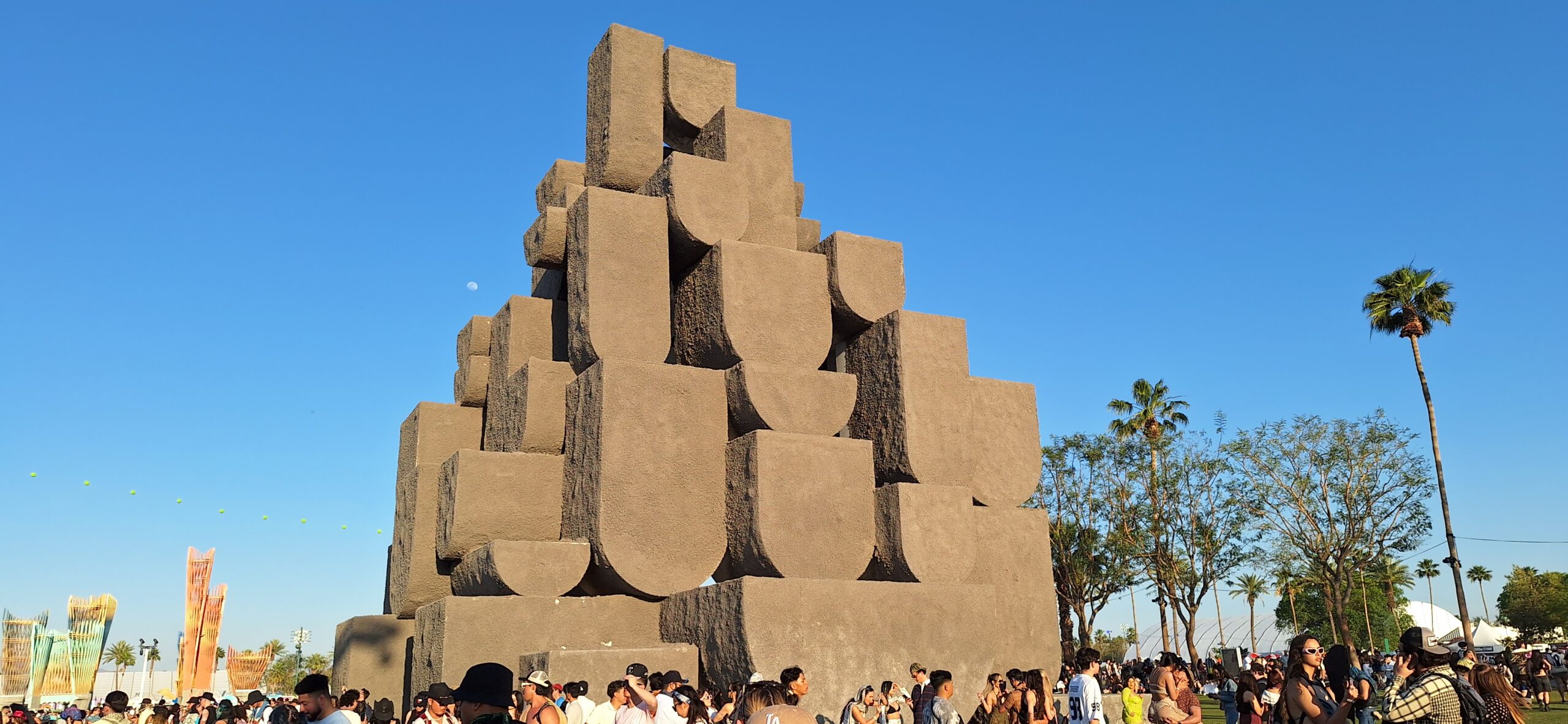 a large stone sculpture of a pyramid