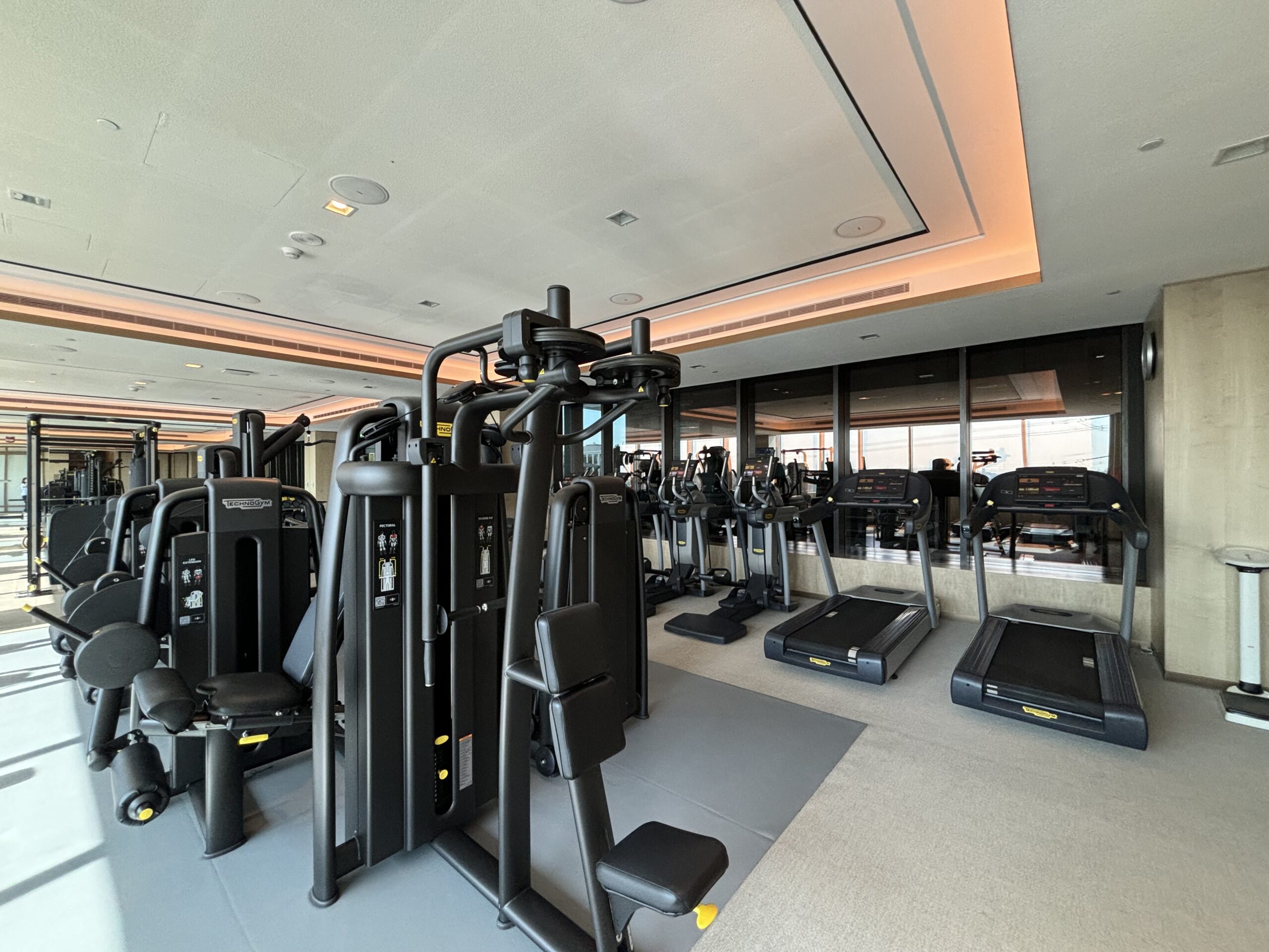 Gym packed with treadmills