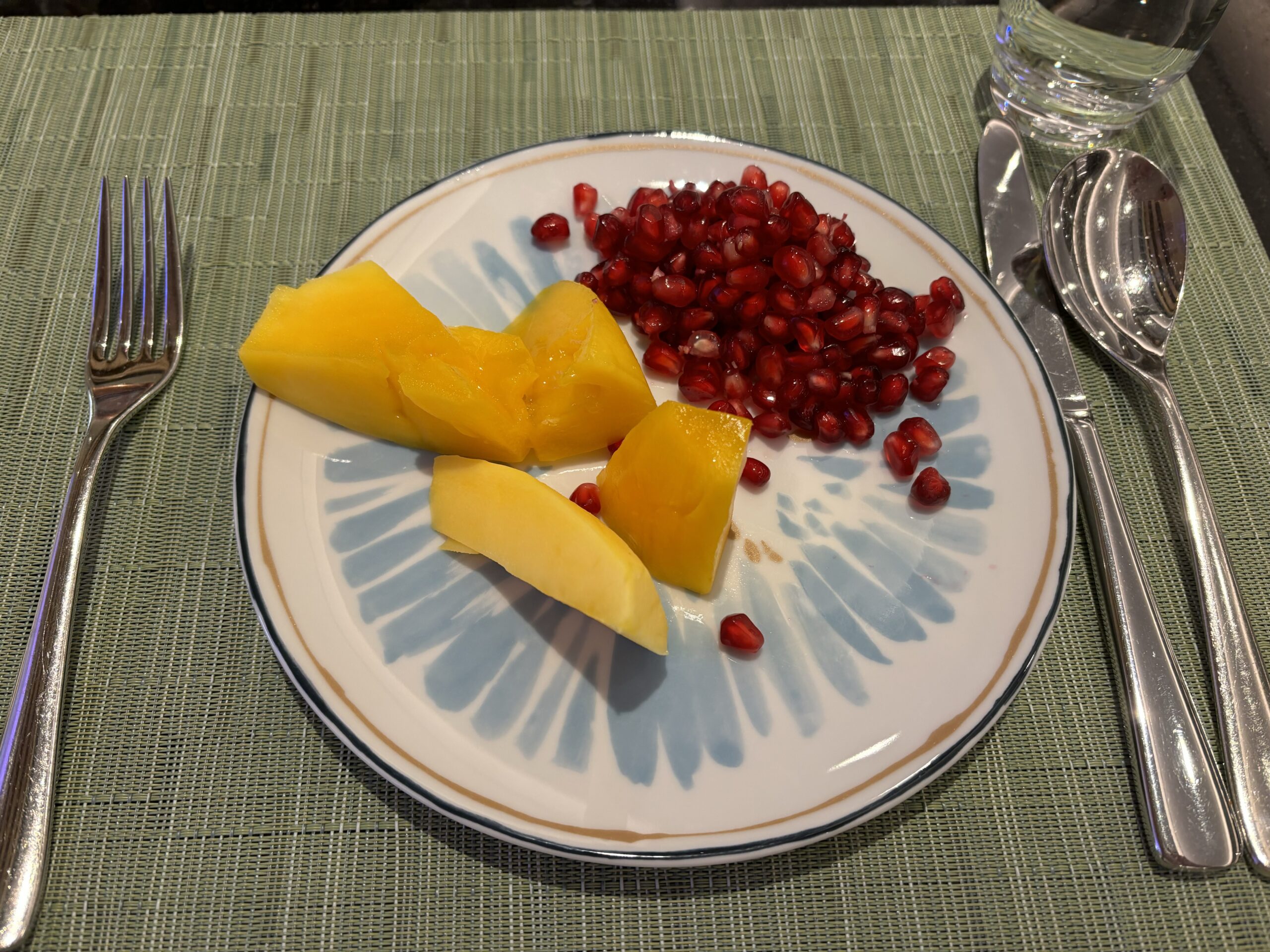 Mangos and pomegranate seeds