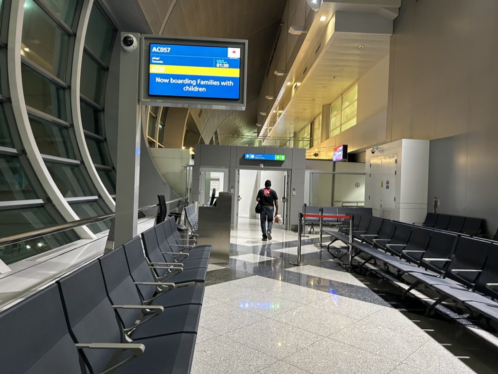 a man walking in an airport