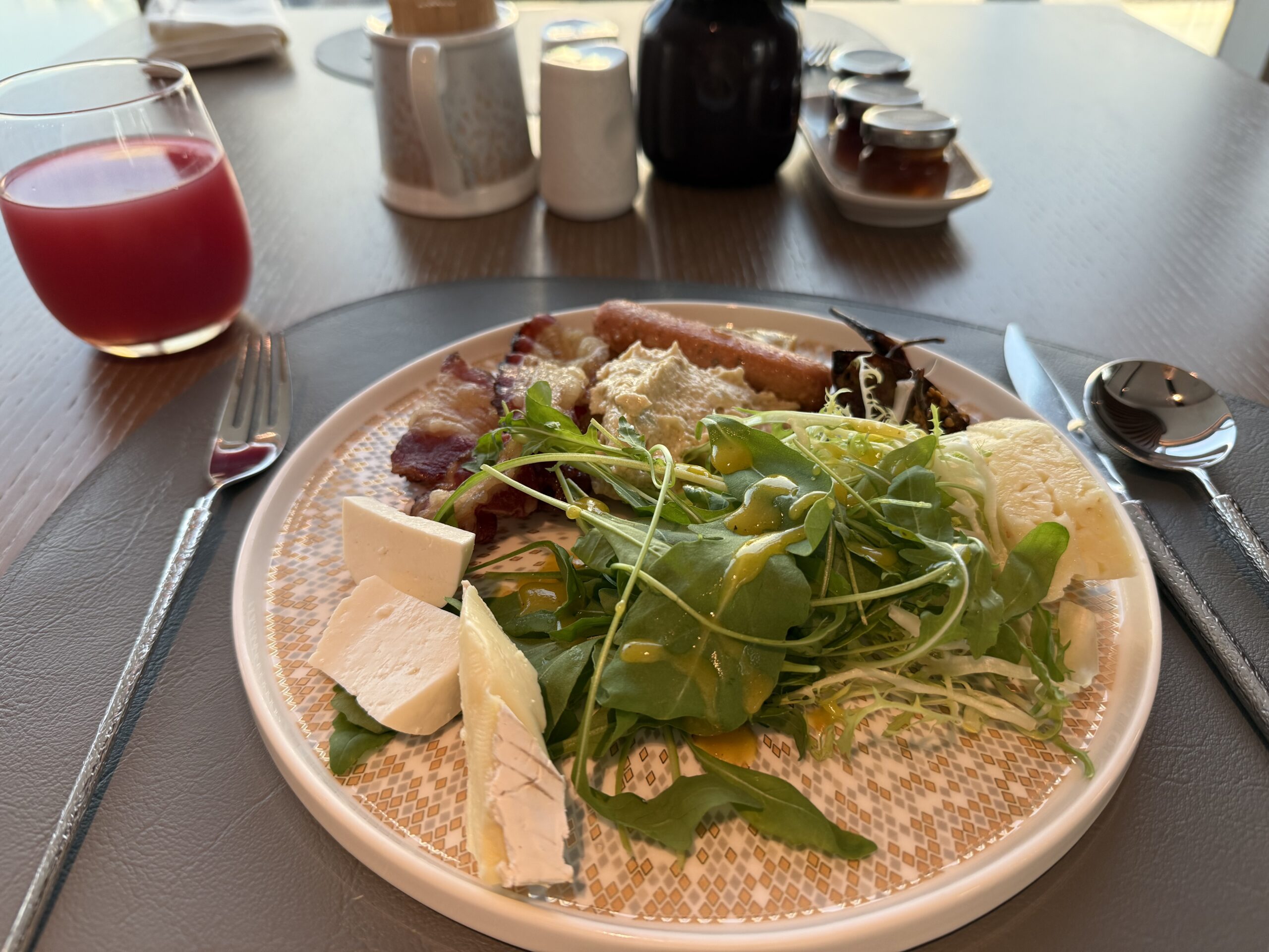 a plate of food on a table