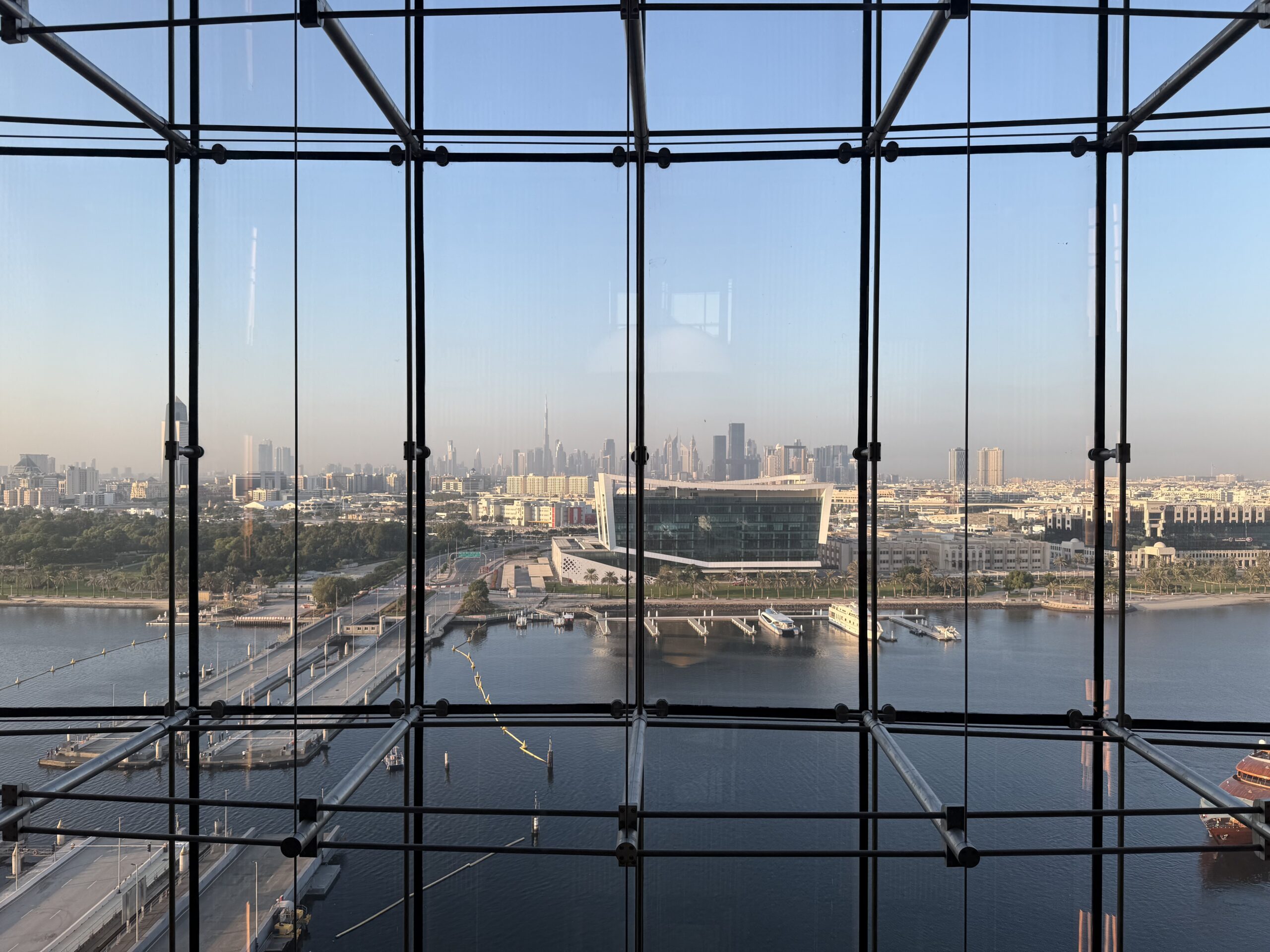 a view of a city from a window