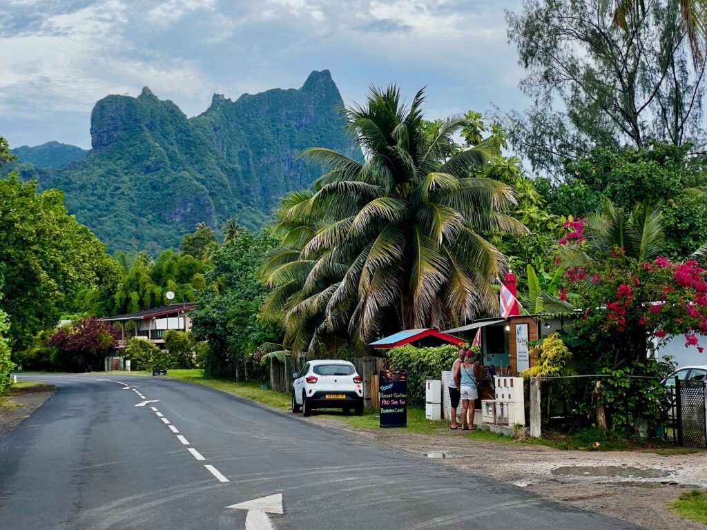 Road side food truck Moorea French Polynesia