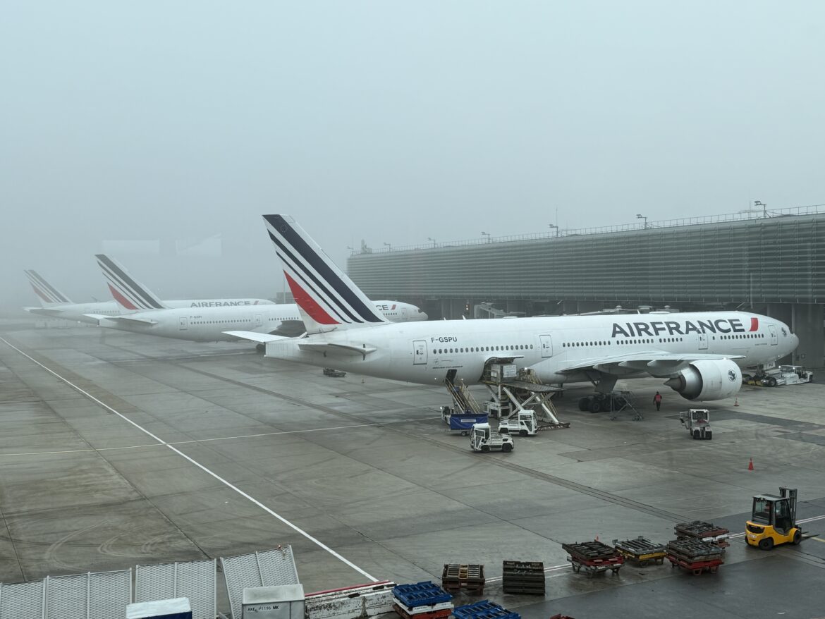 airplanes parked at an airport