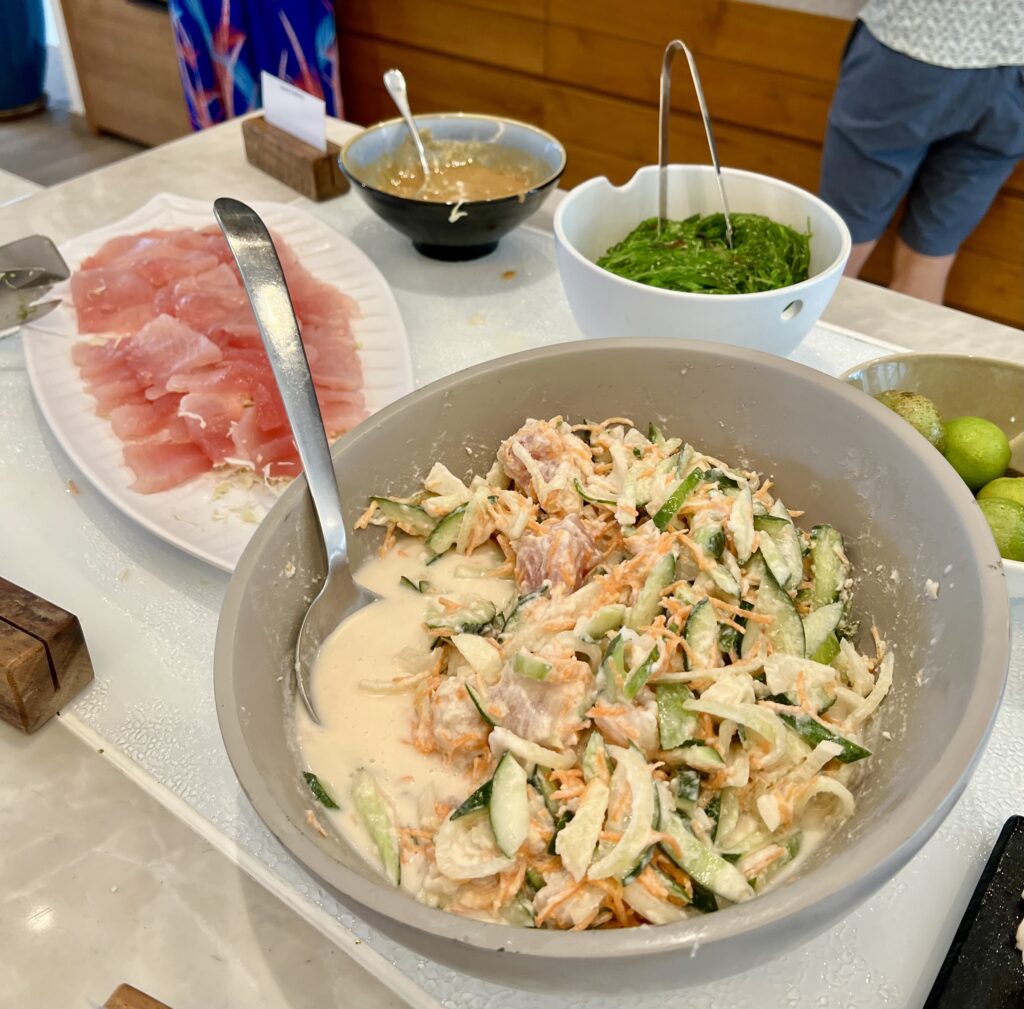 a bowl of food on a table