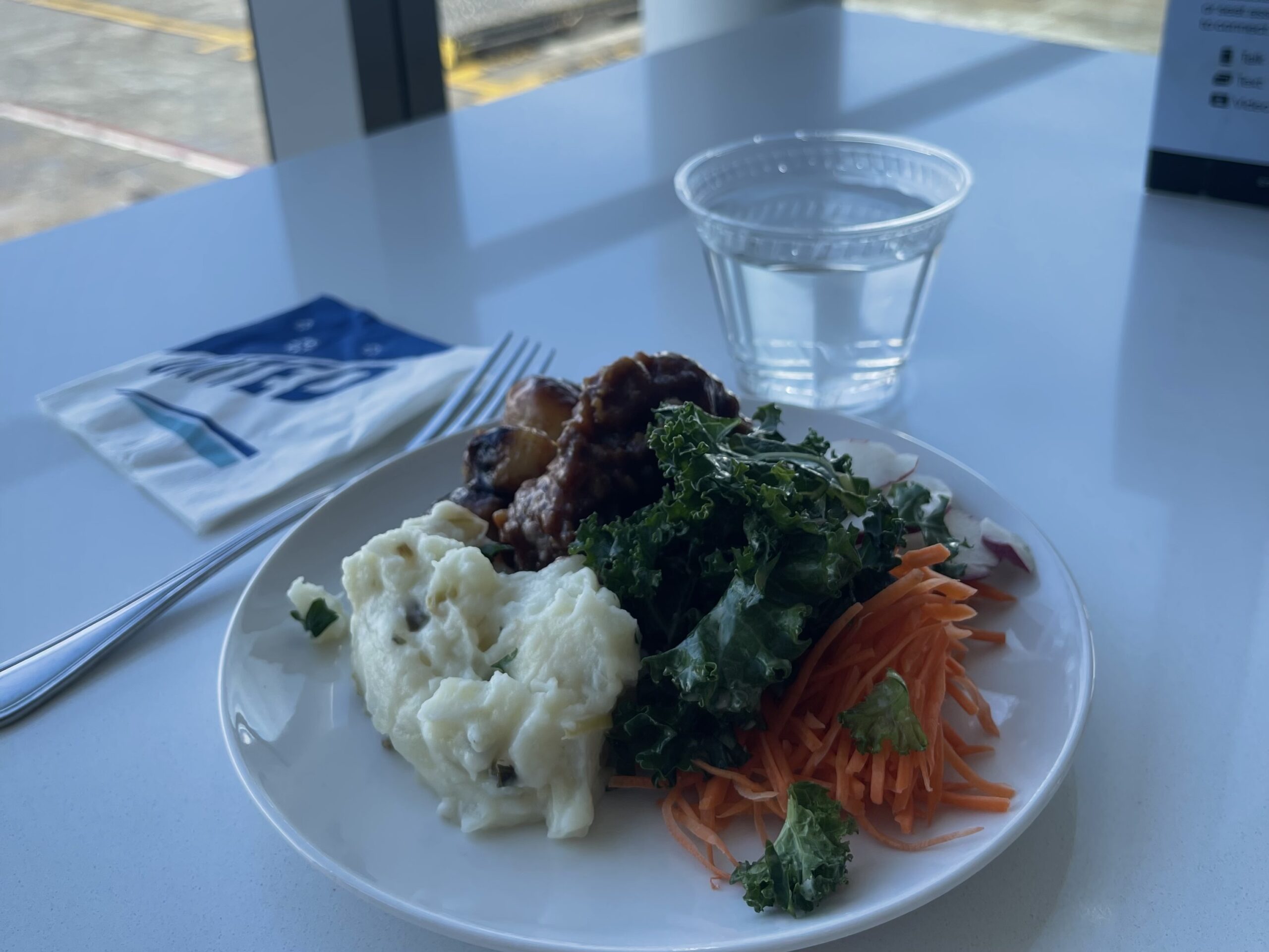 a plate of food on a table