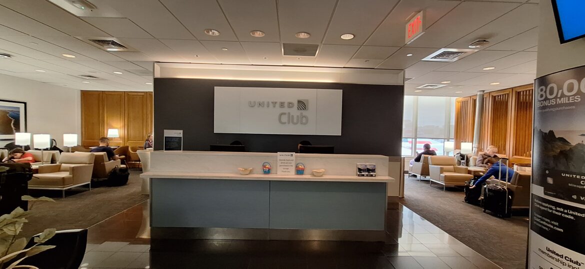 United – Reception Desk a reception desk in a building