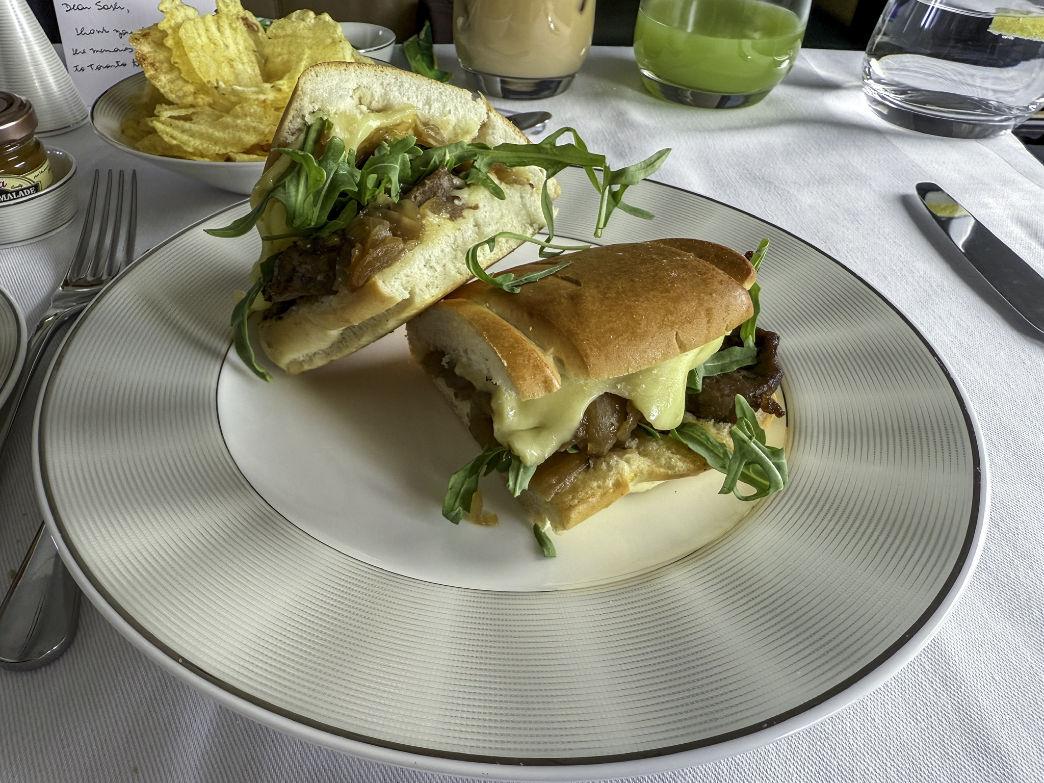 a plate of food on a table