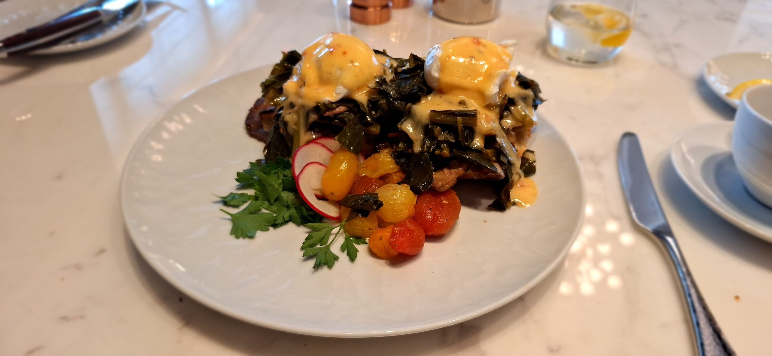 Conrad Nashville Review a plate of food on a table