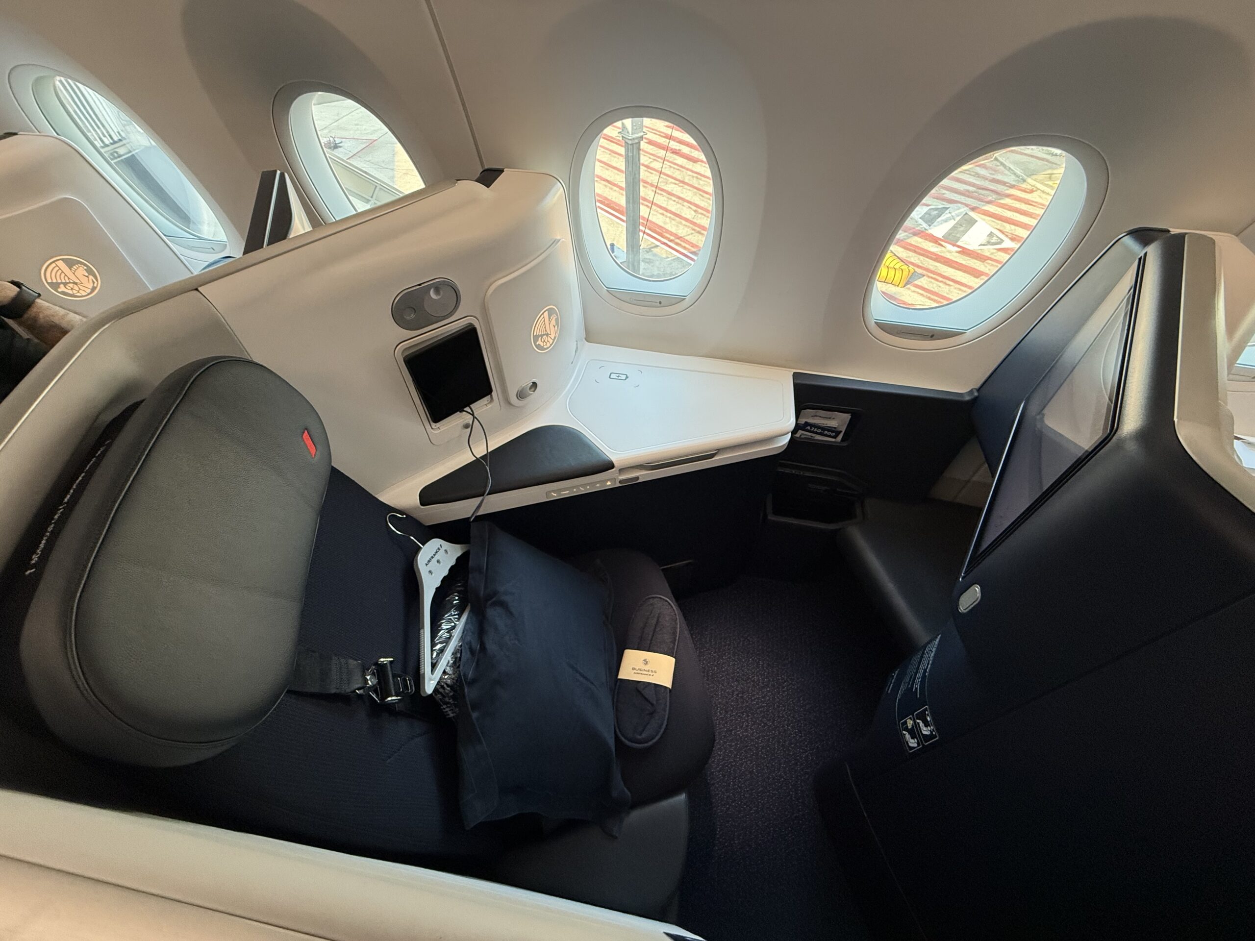 a seat in a plane