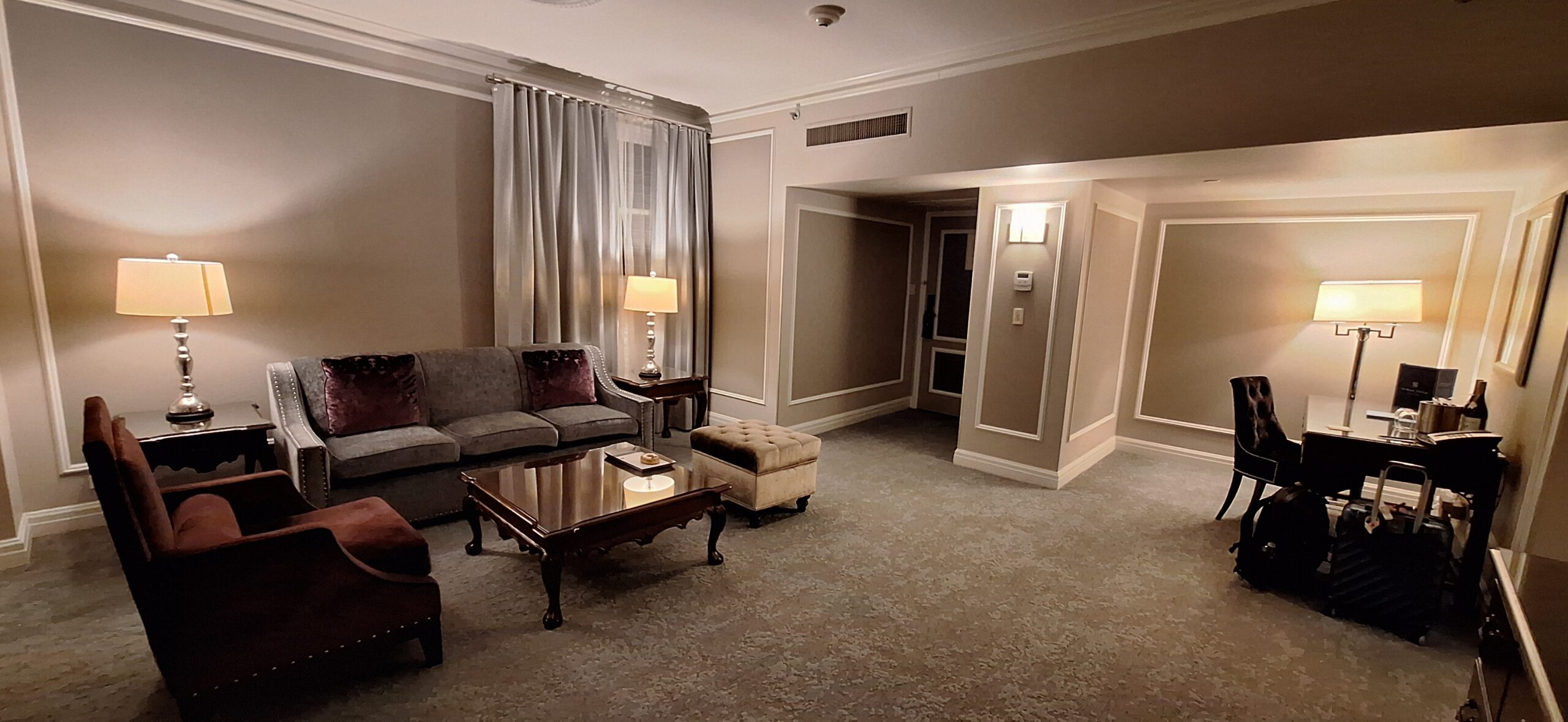 a living room with a couch and a coffee table