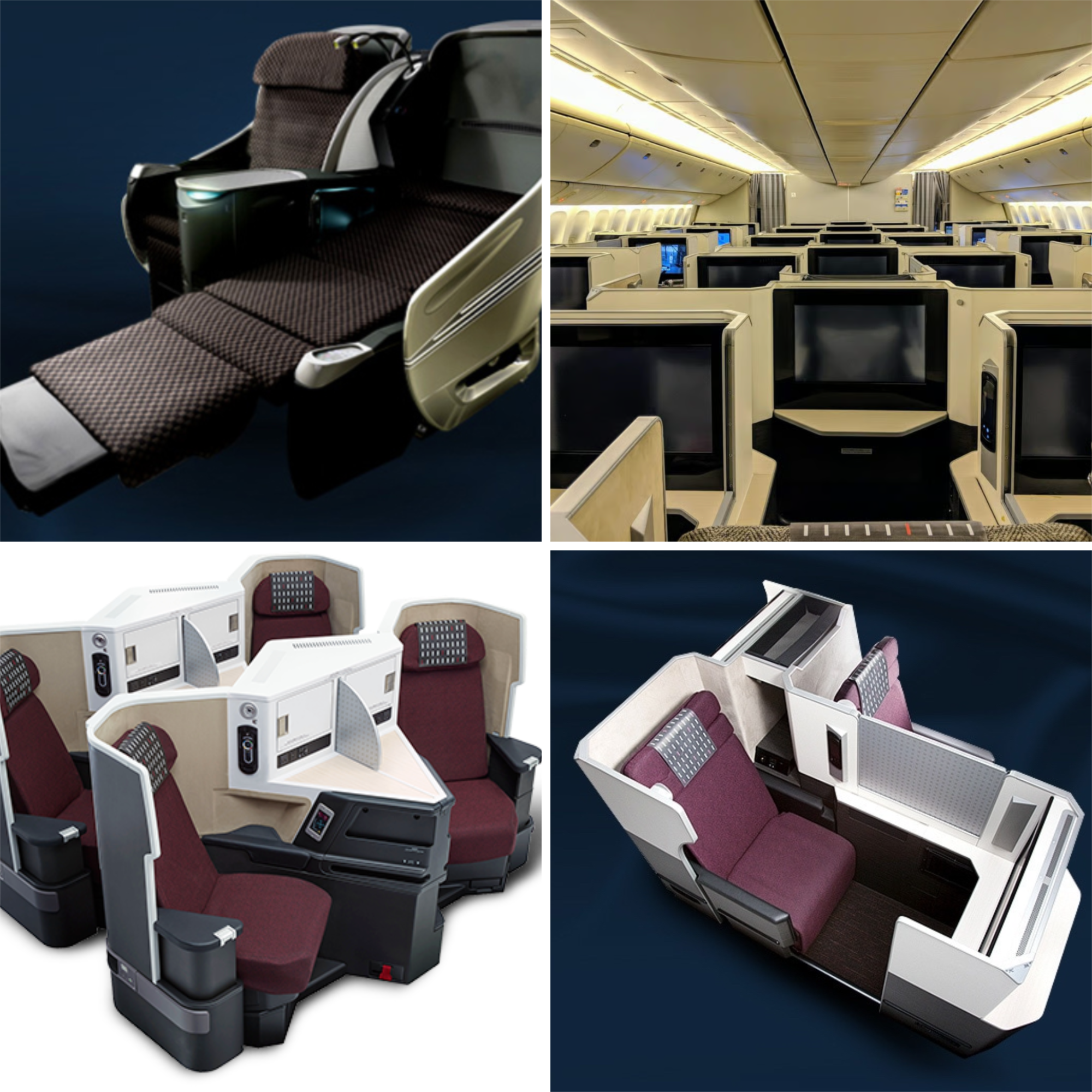 a collage of a plane seats