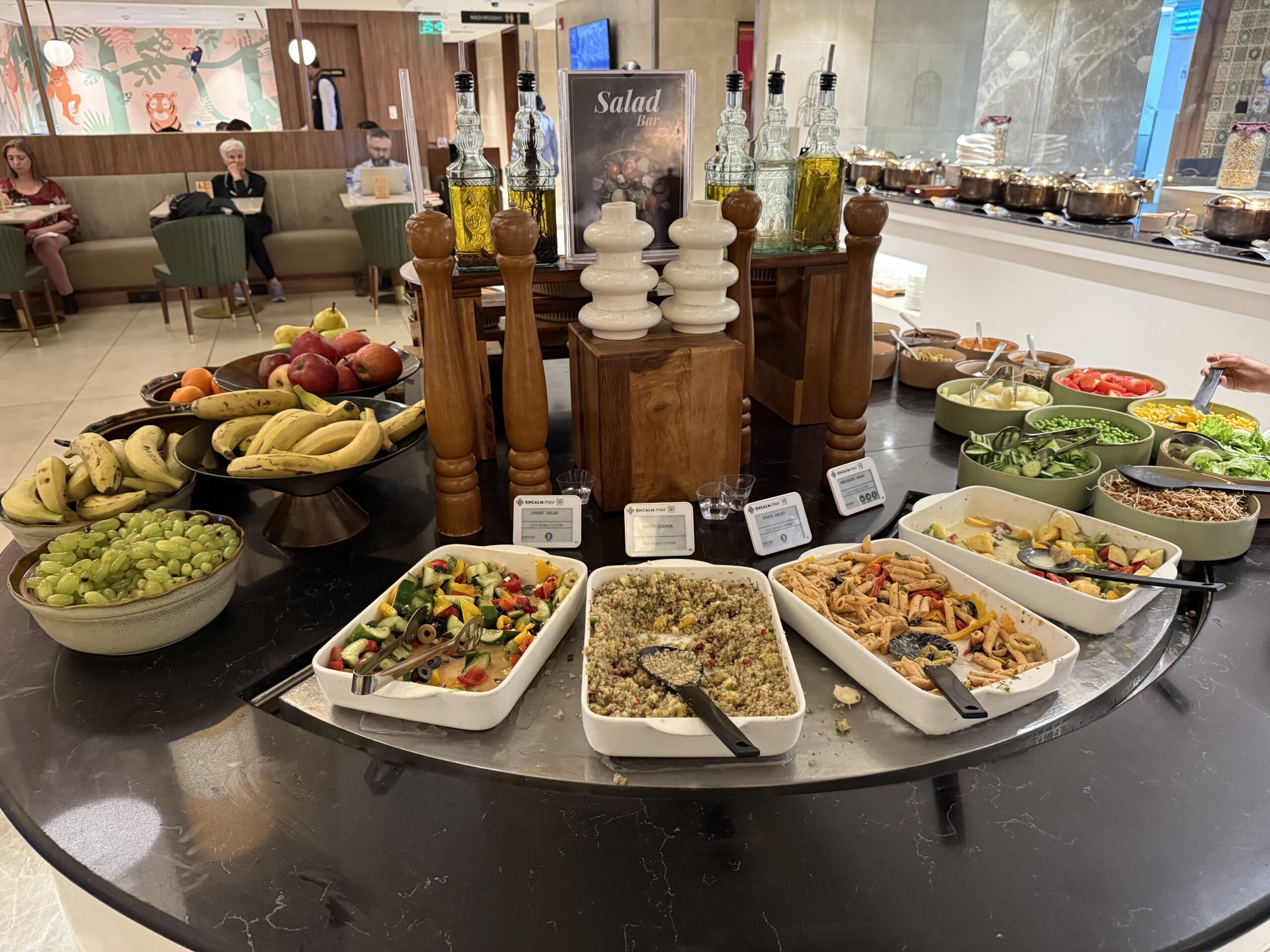 a table with food on it