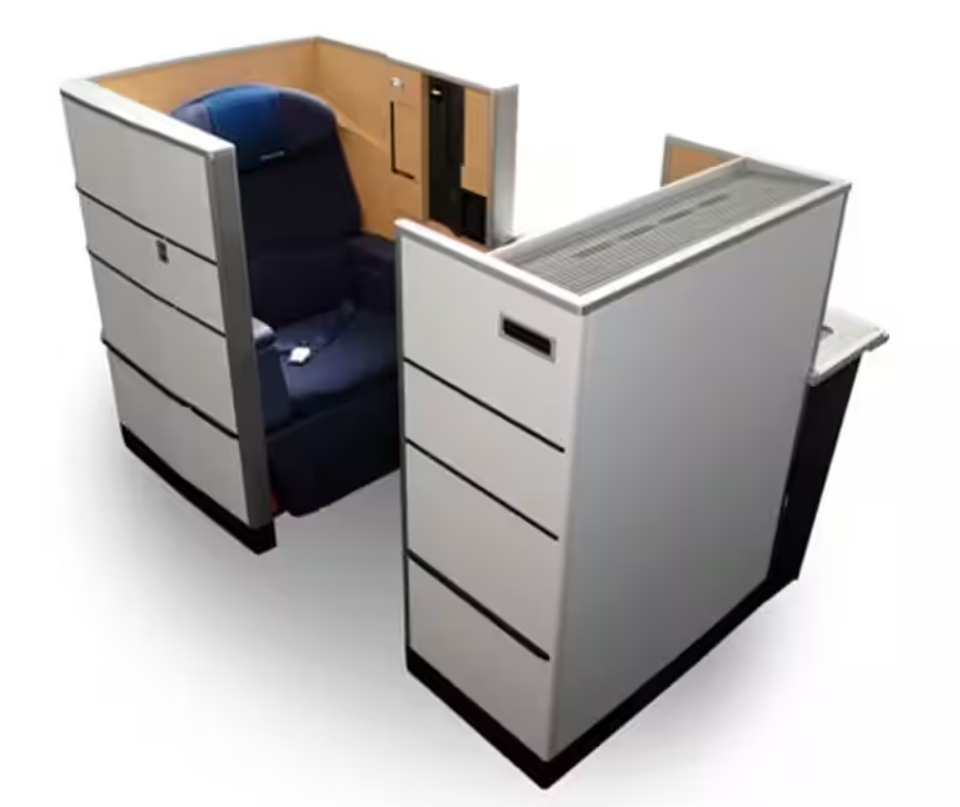 a chair in a cubicle