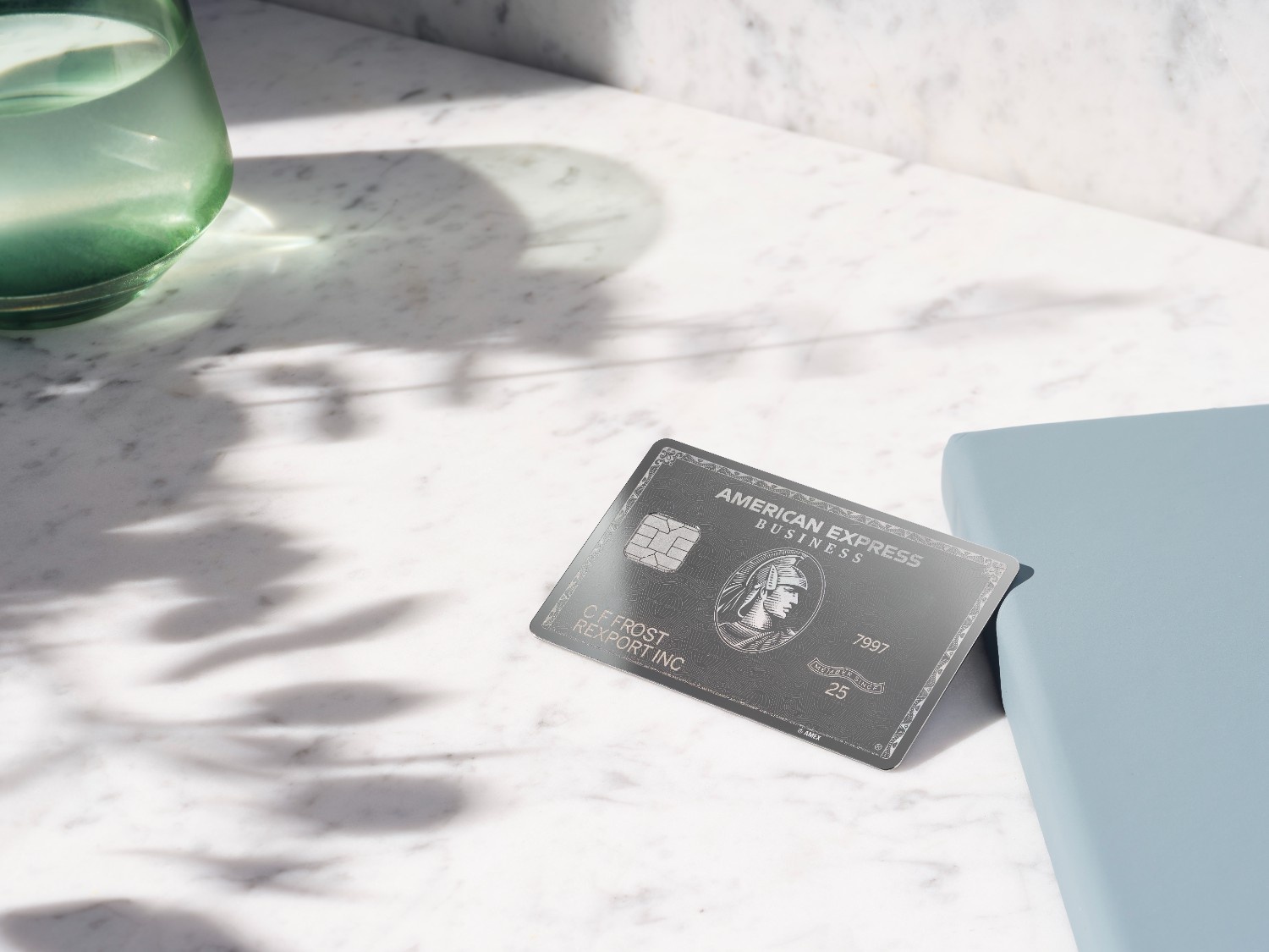 a credit card on a marble surface