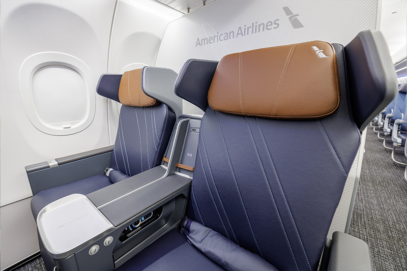 American Airlines A321 XLR a seat in a plane
