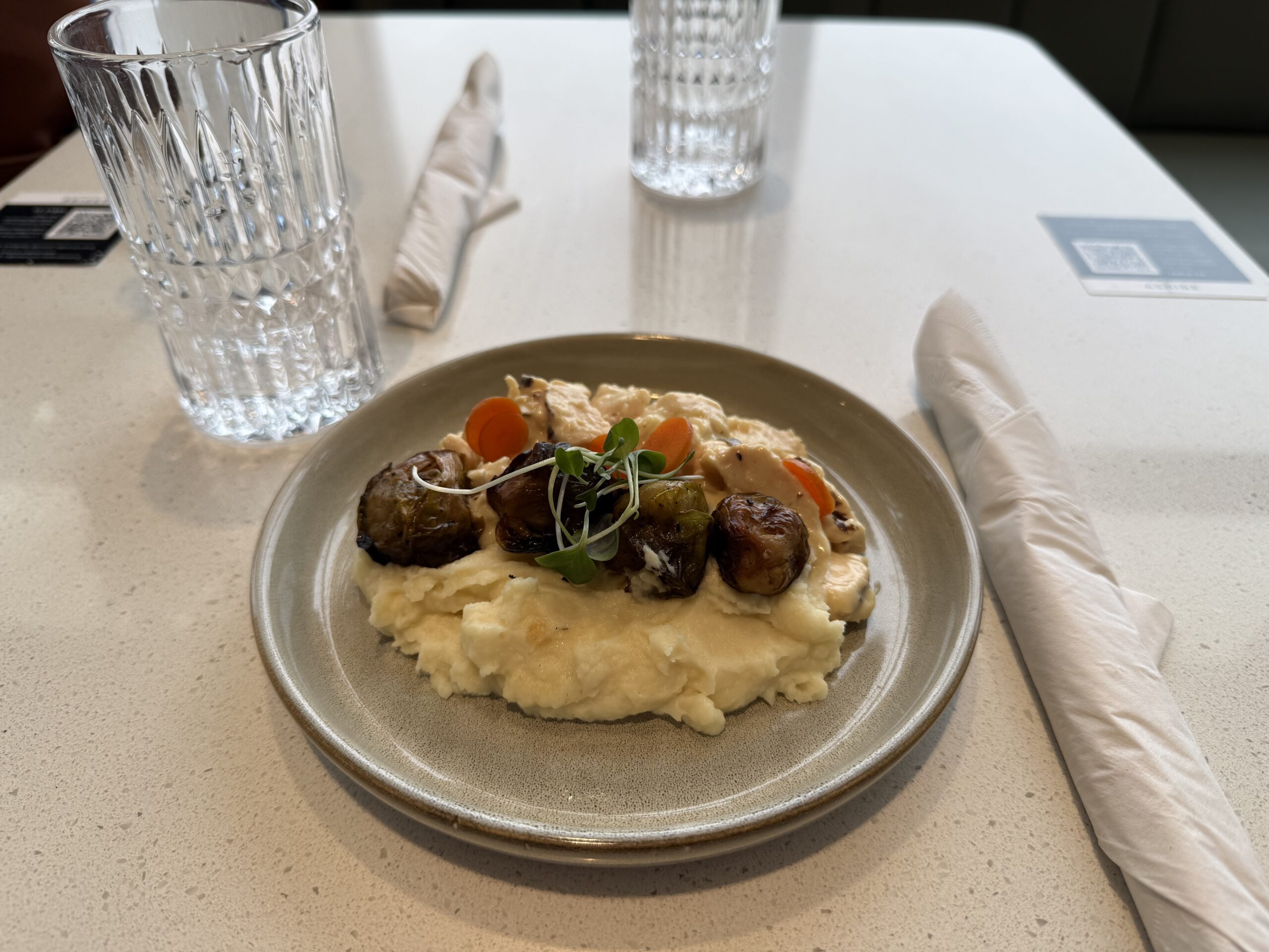 a plate of food on a table