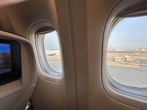 a window of an airplane