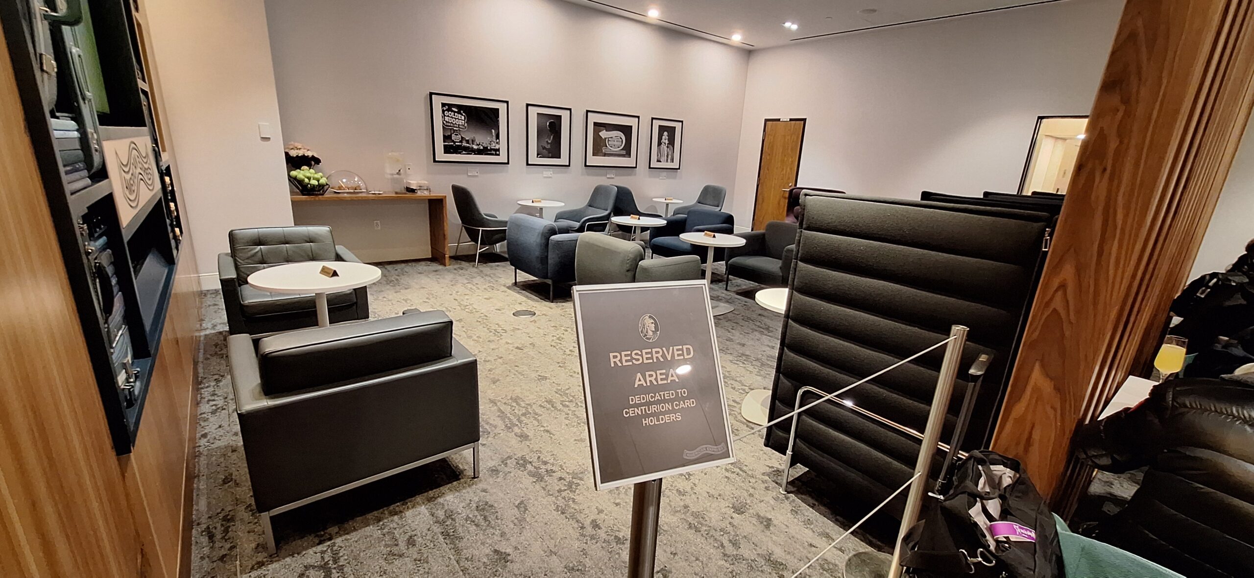 Centurion Lounge Las Vegas a reserved area in a room
