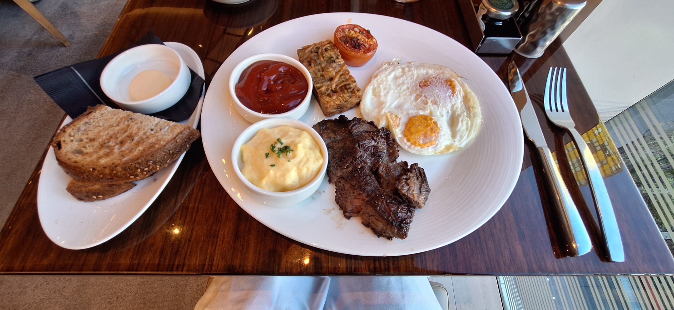 a plate of food on a table