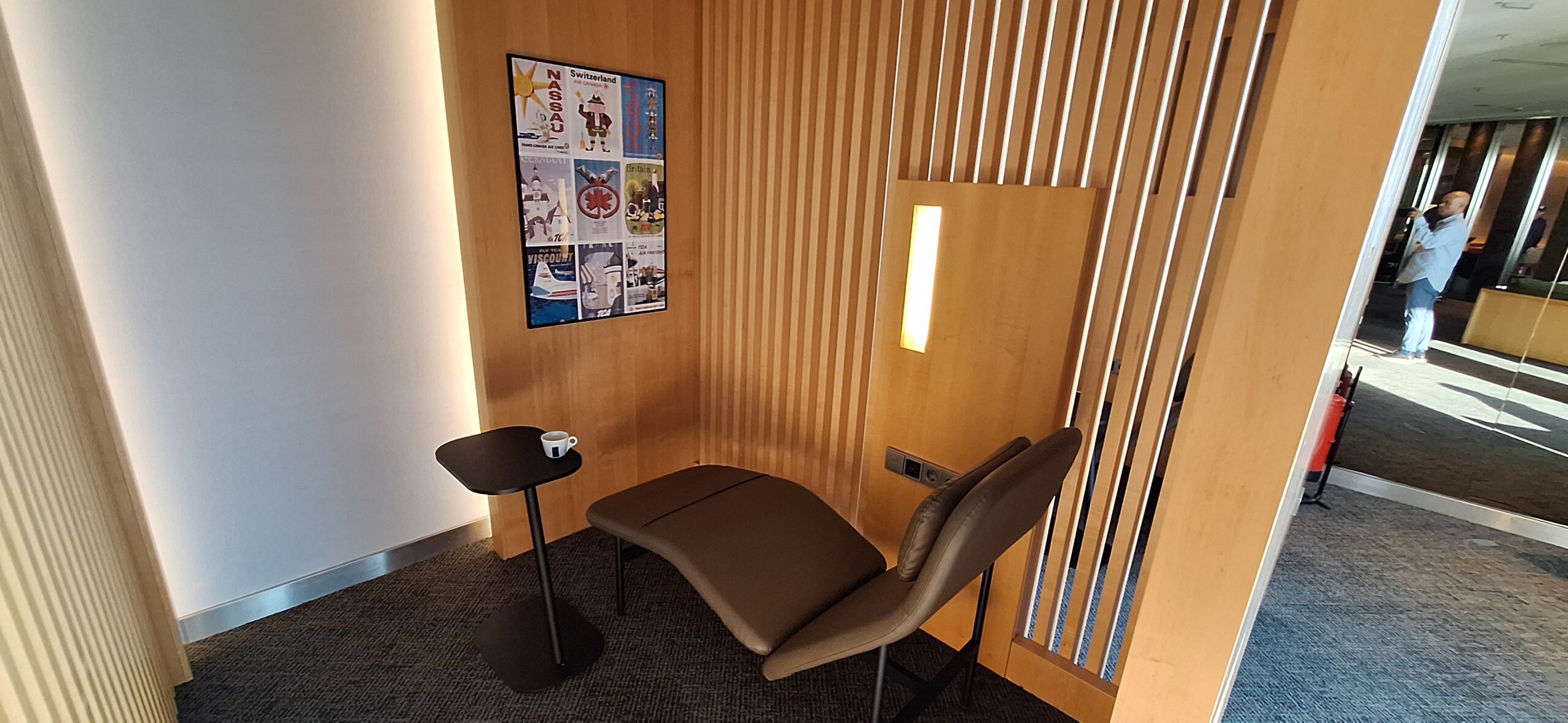 a chair and table in a room