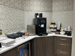 a coffee machine and other appliances on a counter