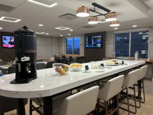 a table with food on it