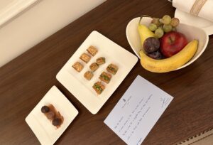 Ritz-Carlton Amman Review a plate of food on a table