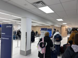 people standing in a terminal