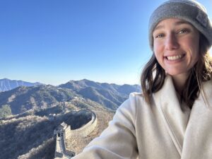 a woman taking a selfie