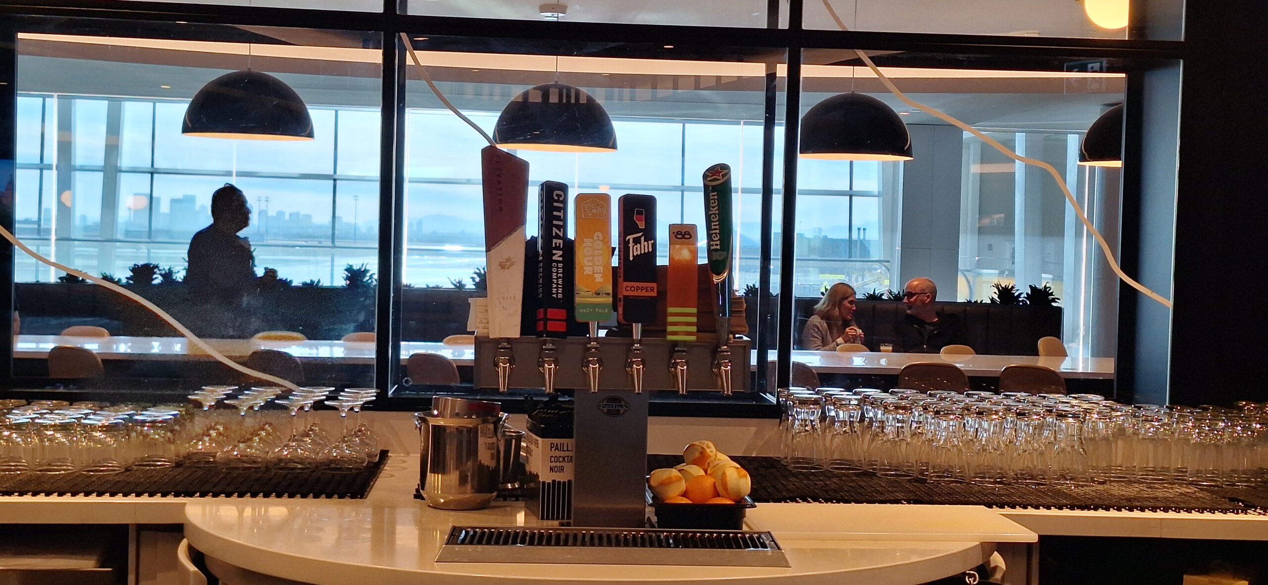 a group of people sitting at a table