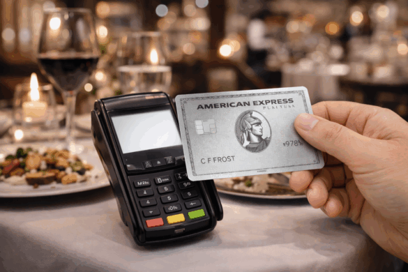 Amex Platinum at restaurant