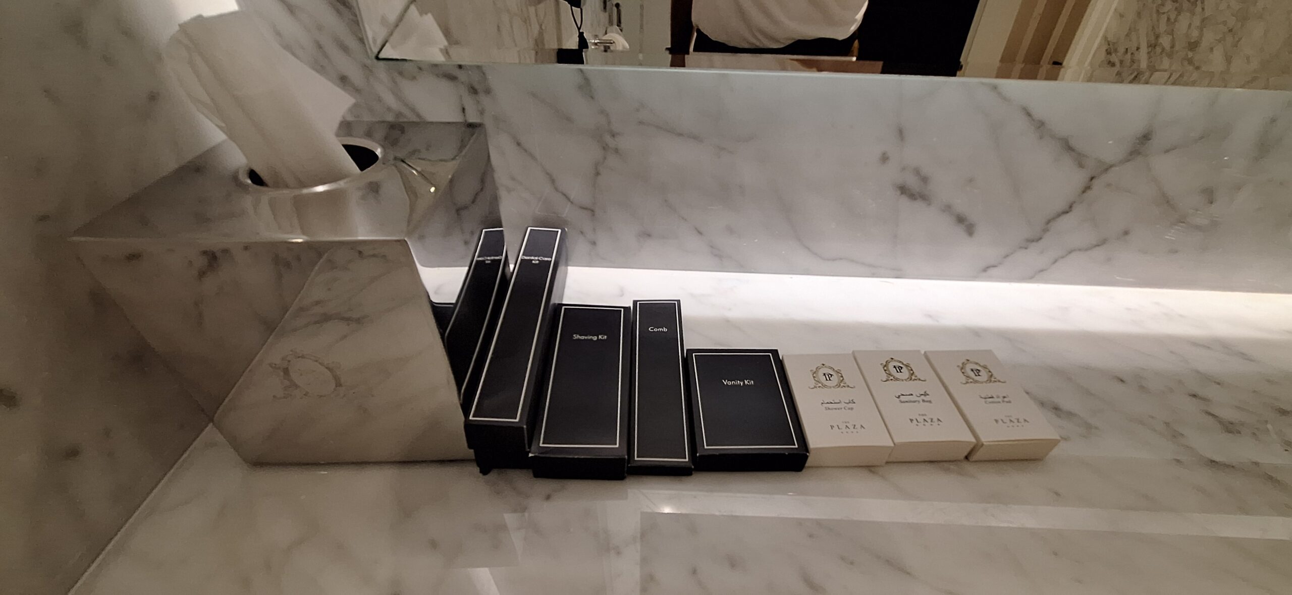 a group of boxes on a counter