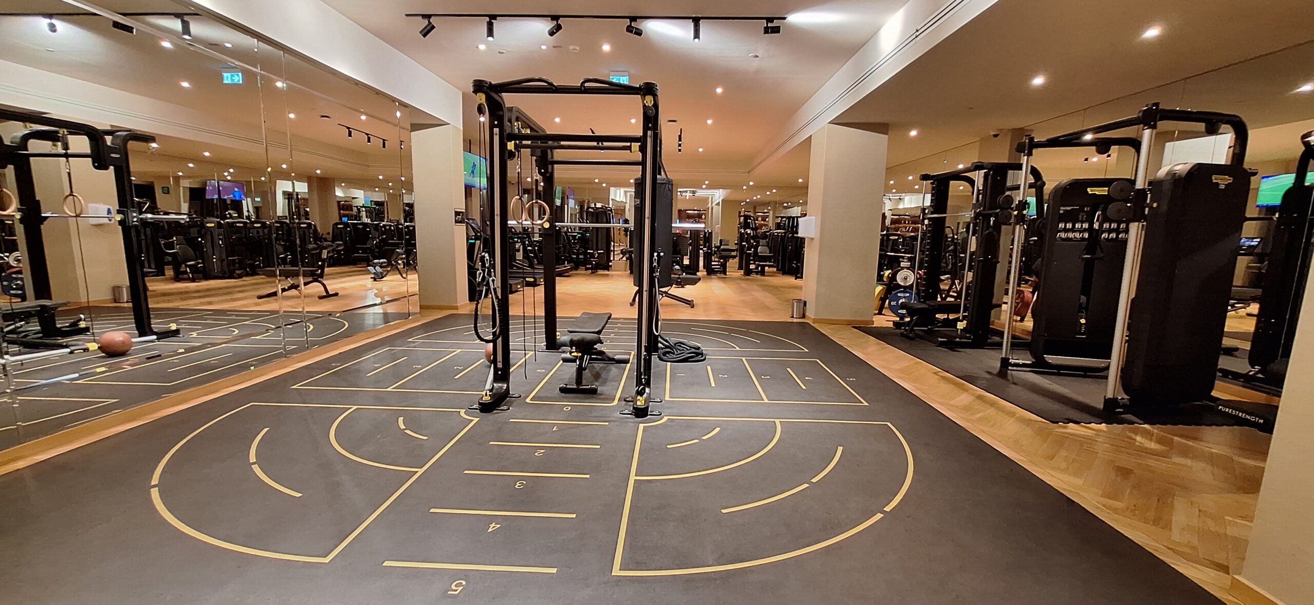 a gym with exercise equipment