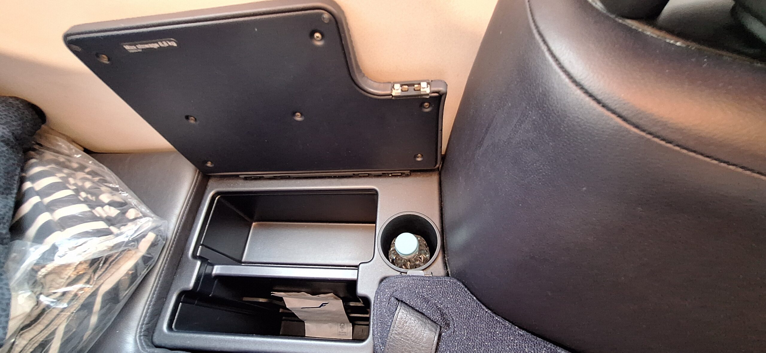 a cup holder in a car