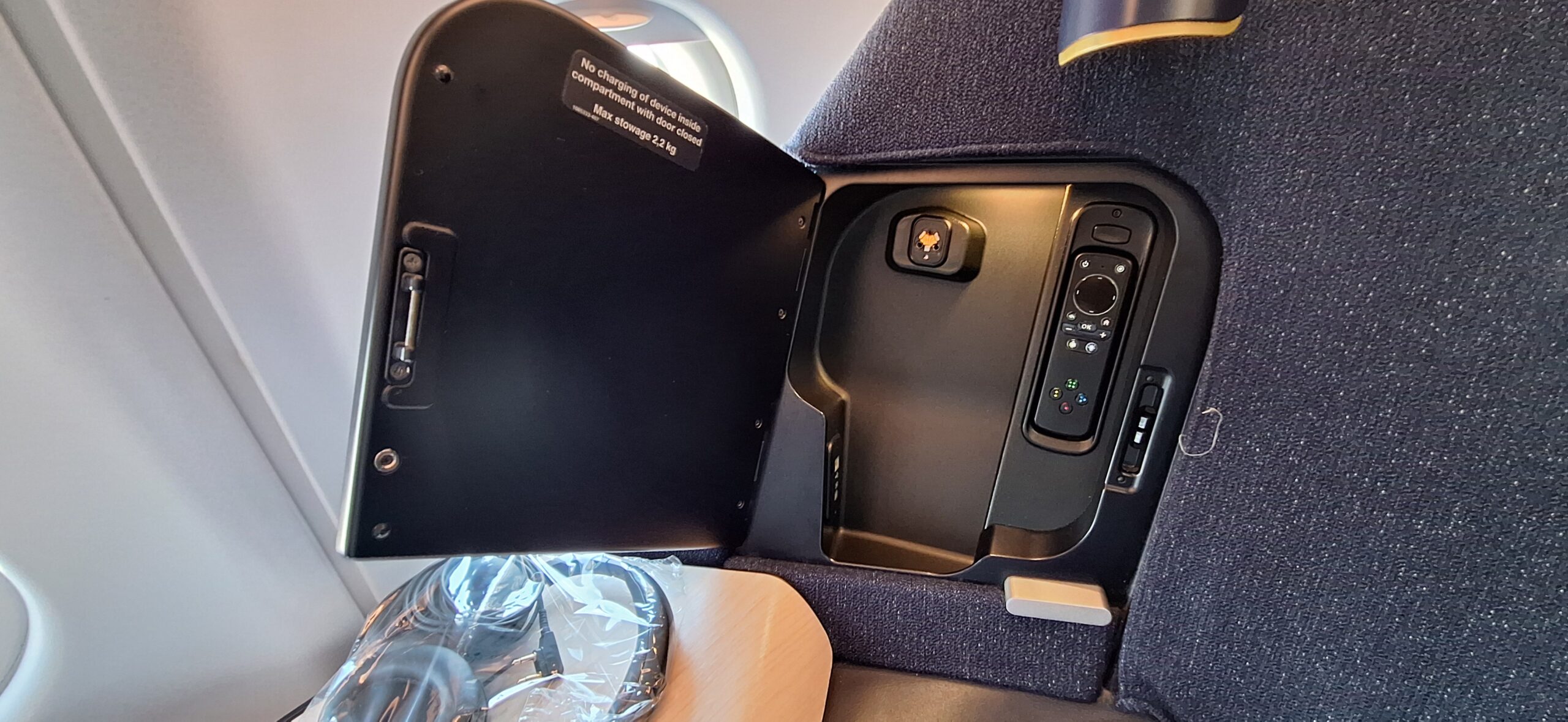 an open seat on an airplane