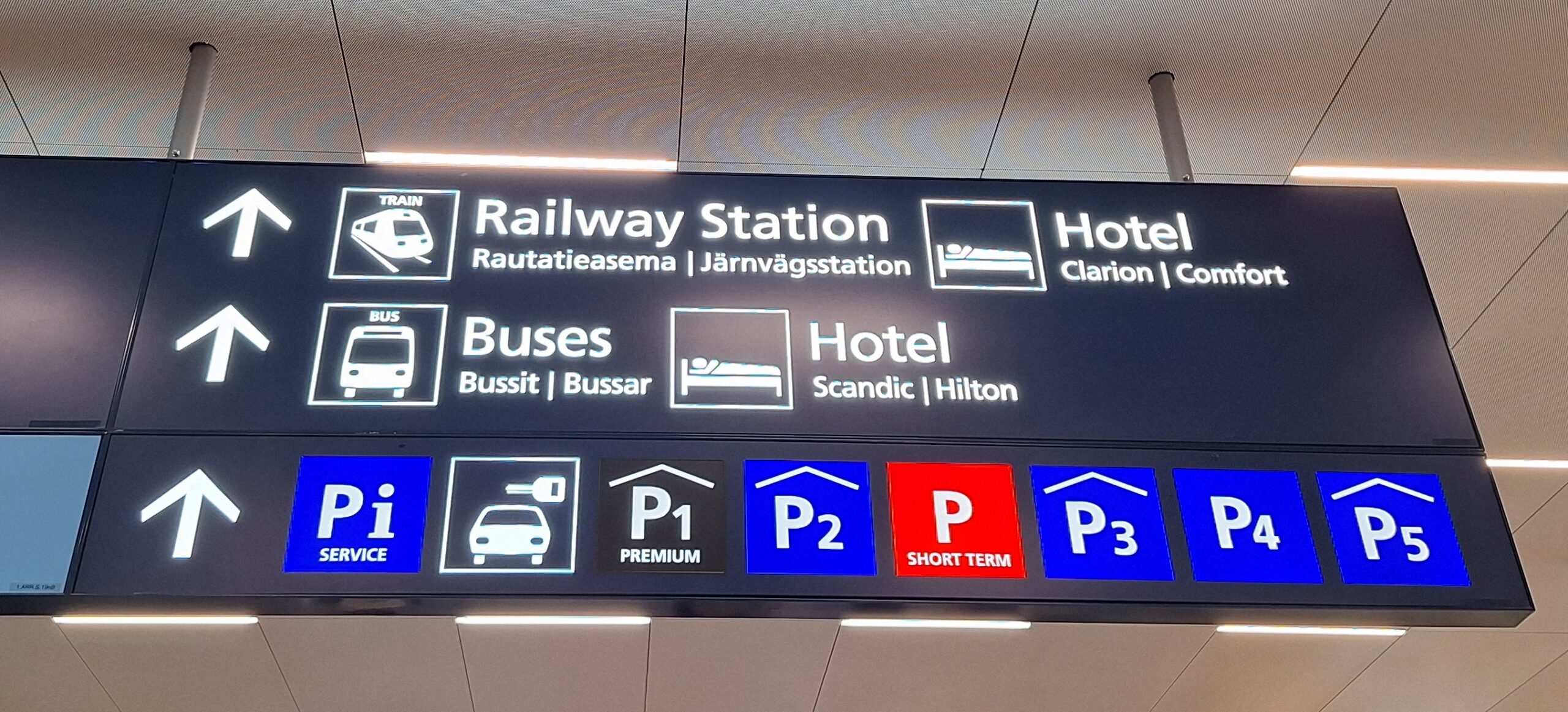 a sign with different directions