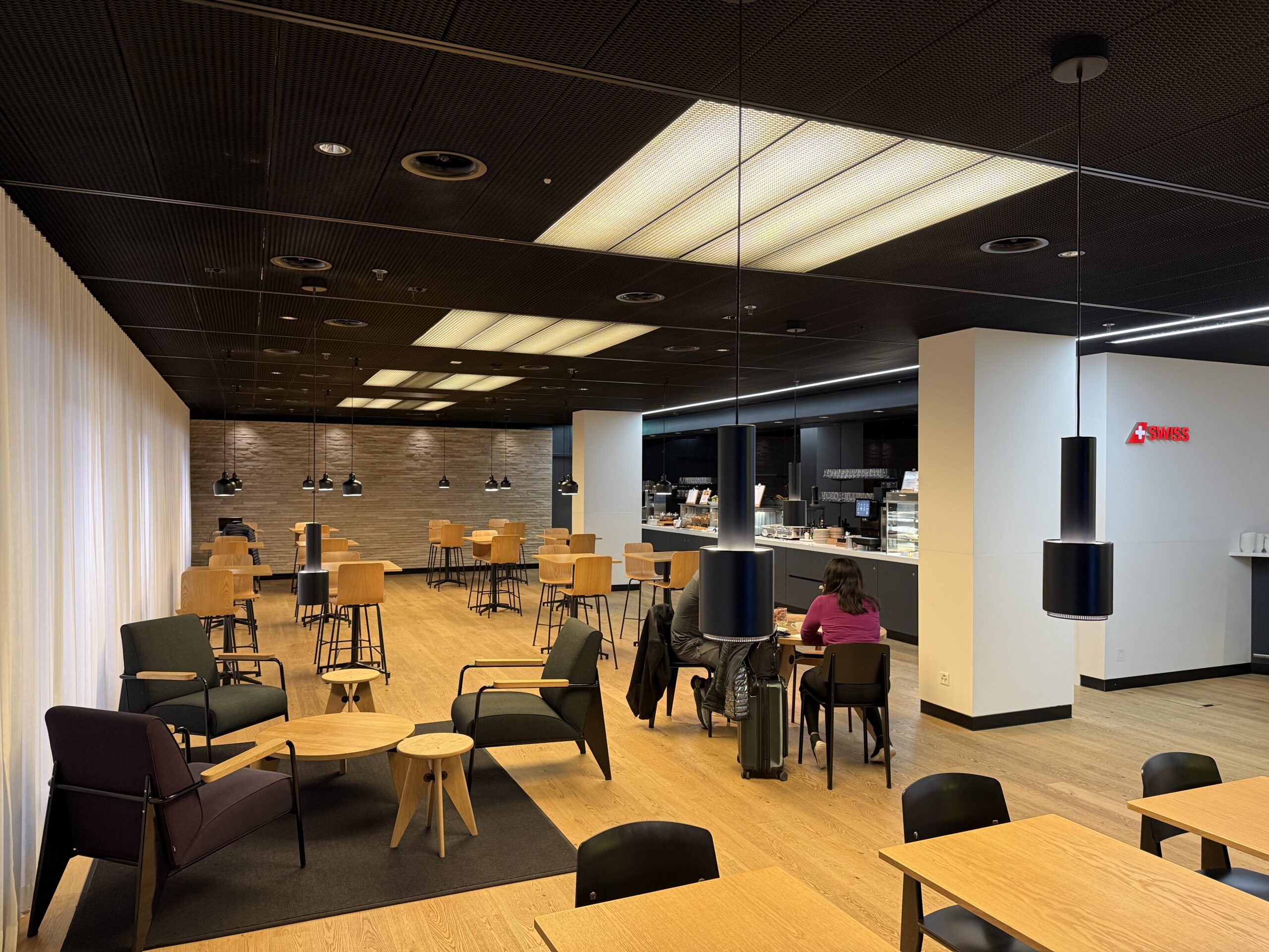 a room with tables and chairs