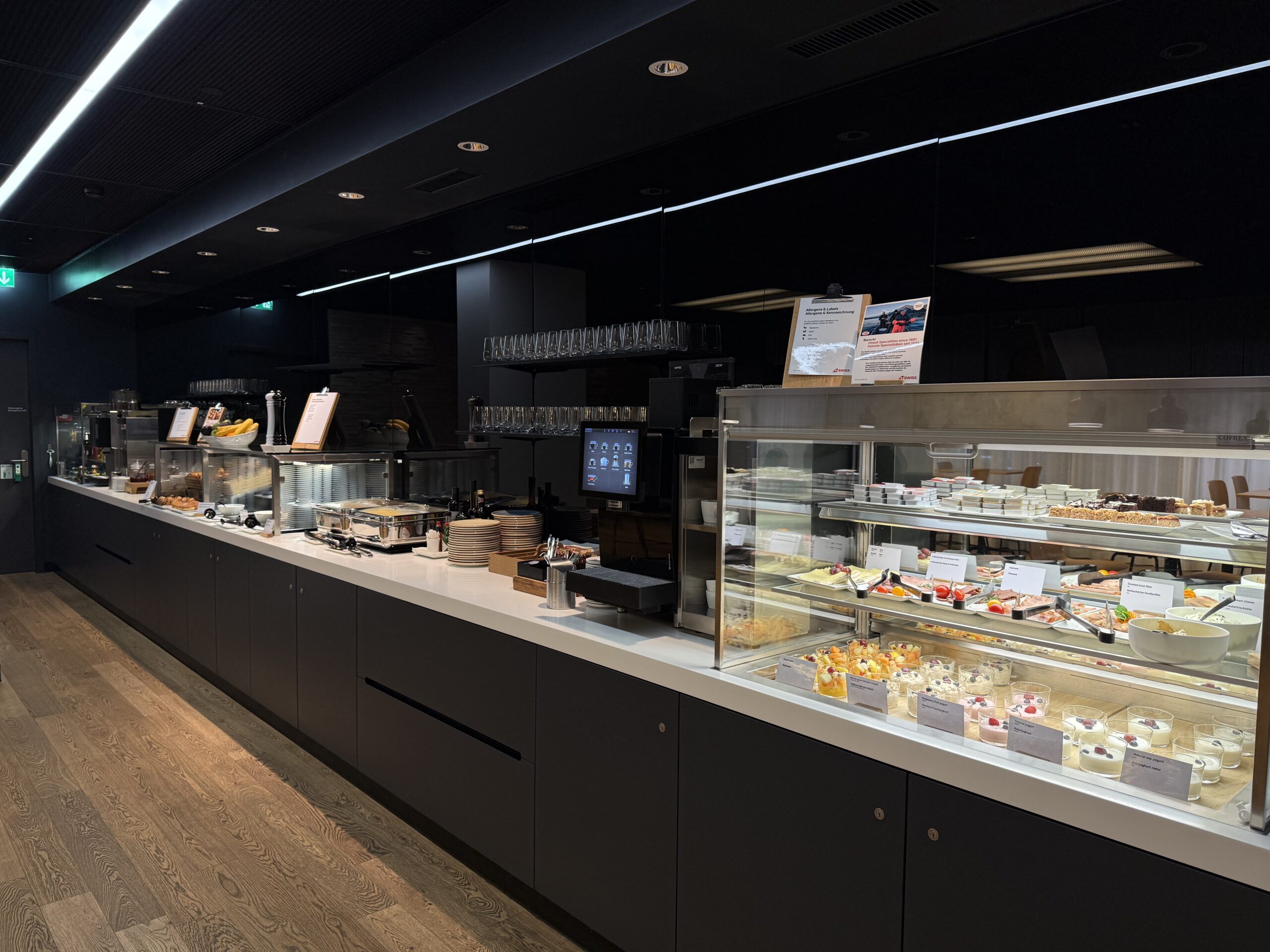 a food display in a restaurant
