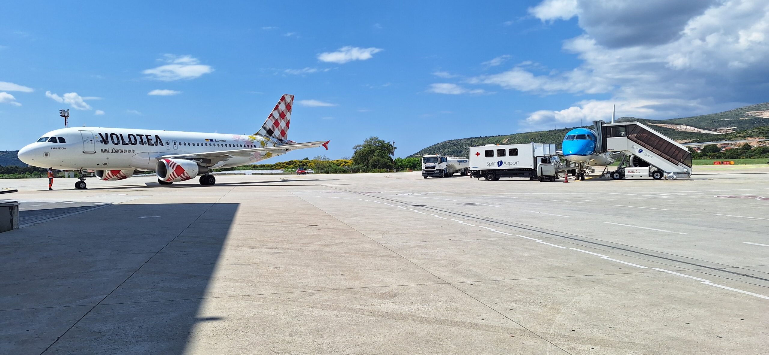 a plane on the tarmac