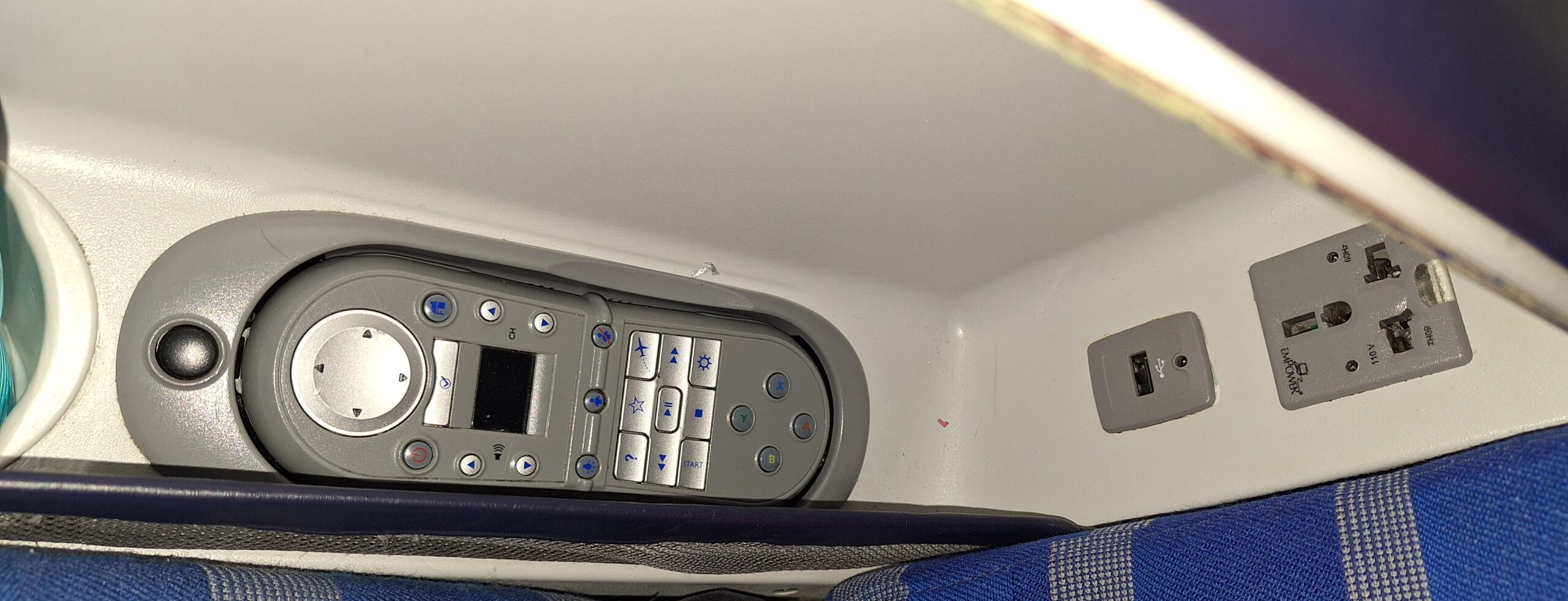 a remote control in a wall