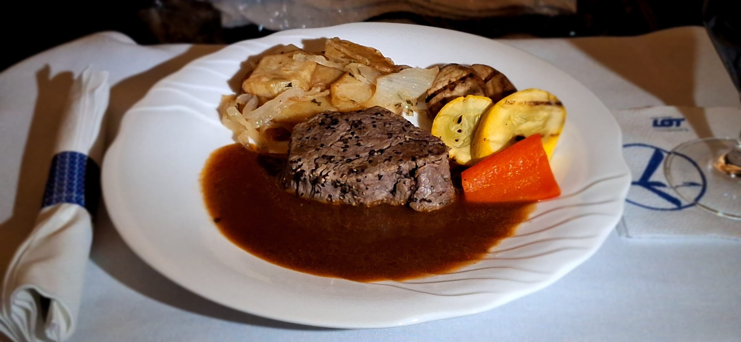 a plate of food on a table