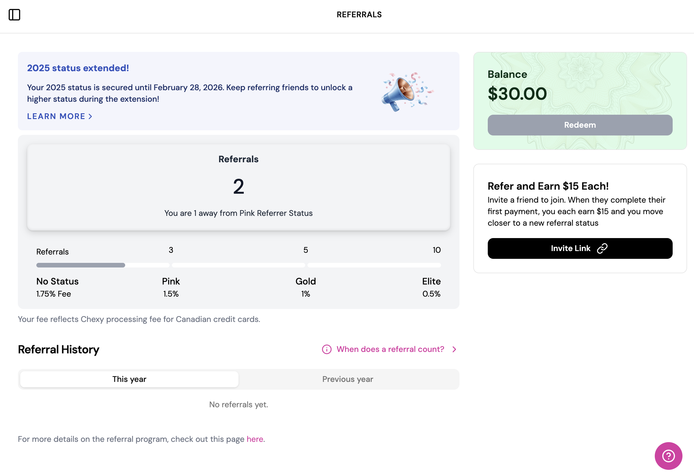 Chexy referral program